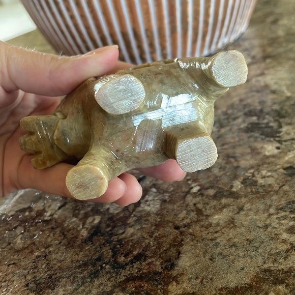 Carved Soapstone Elephant Figurine Gorara Stone Baby Elephant Inside Cute Statue - Picture 3 of 8